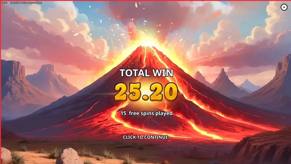 Darkside Prairie: Magical Beasts slot game screen